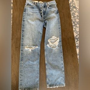 NWT Agolde 90’s pinch High waist straight leg jeans.